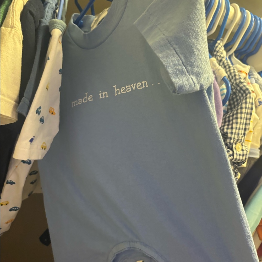 Trumpette Light Blue Baby Onesie